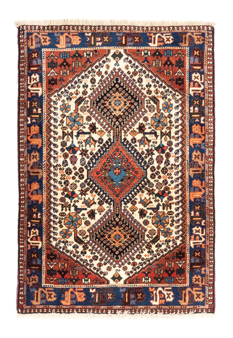 Alfombra persa - Nómada - 123 x 86 cm - crema
