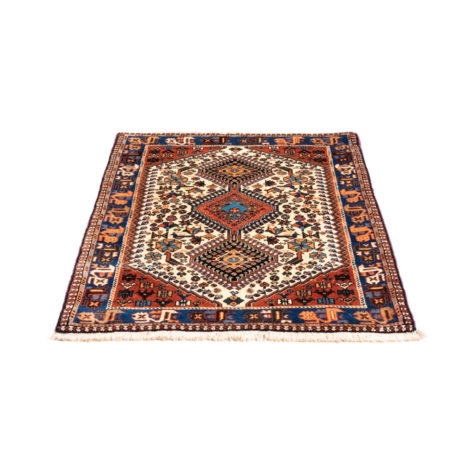 Alfombra persa - Nómada - 123 x 86 cm - crema