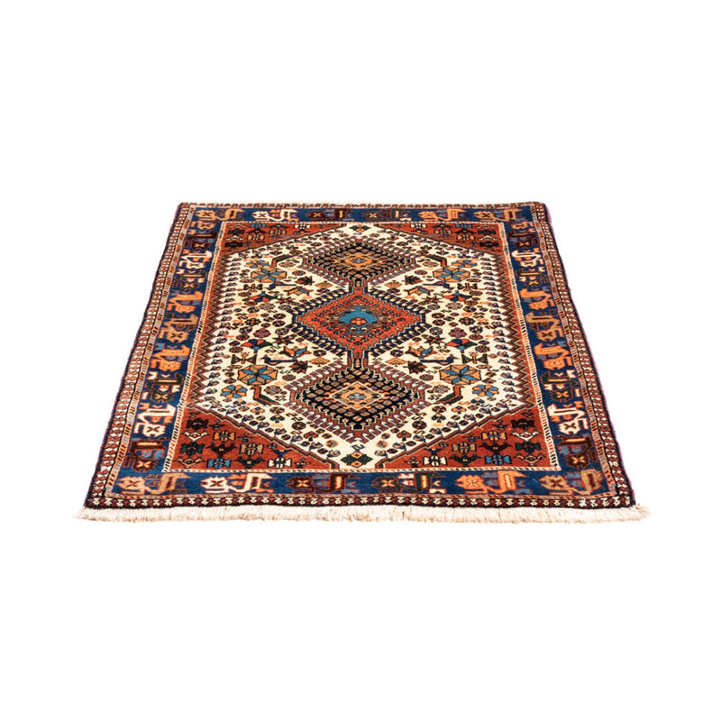 Alfombra persa - Nómada - 123 x 86 cm - crema