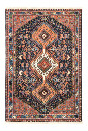 Alfombra persa - Nómada - 120 x 81 cm - azul oscuro