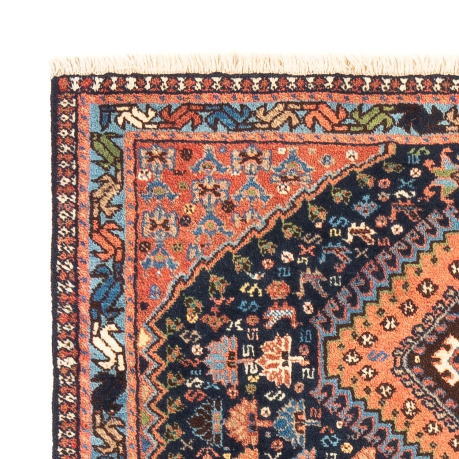 Alfombra persa - Nómada - 120 x 81 cm - azul oscuro