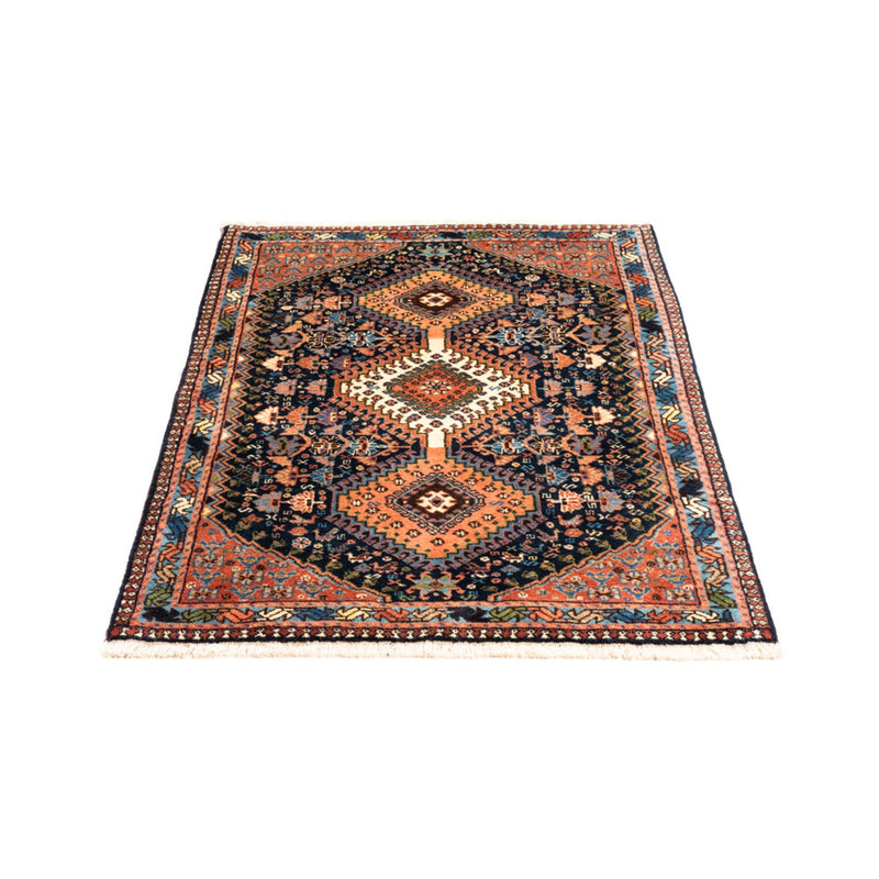 Alfombra persa - Nómada - 120 x 81 cm - azul oscuro