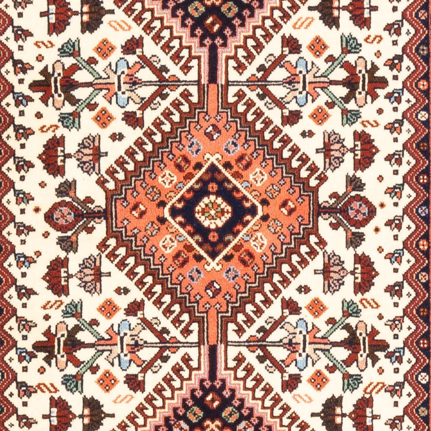 Alfombra de pasillo Alfombra persa - Nómada - 215 x 83 cm - crema