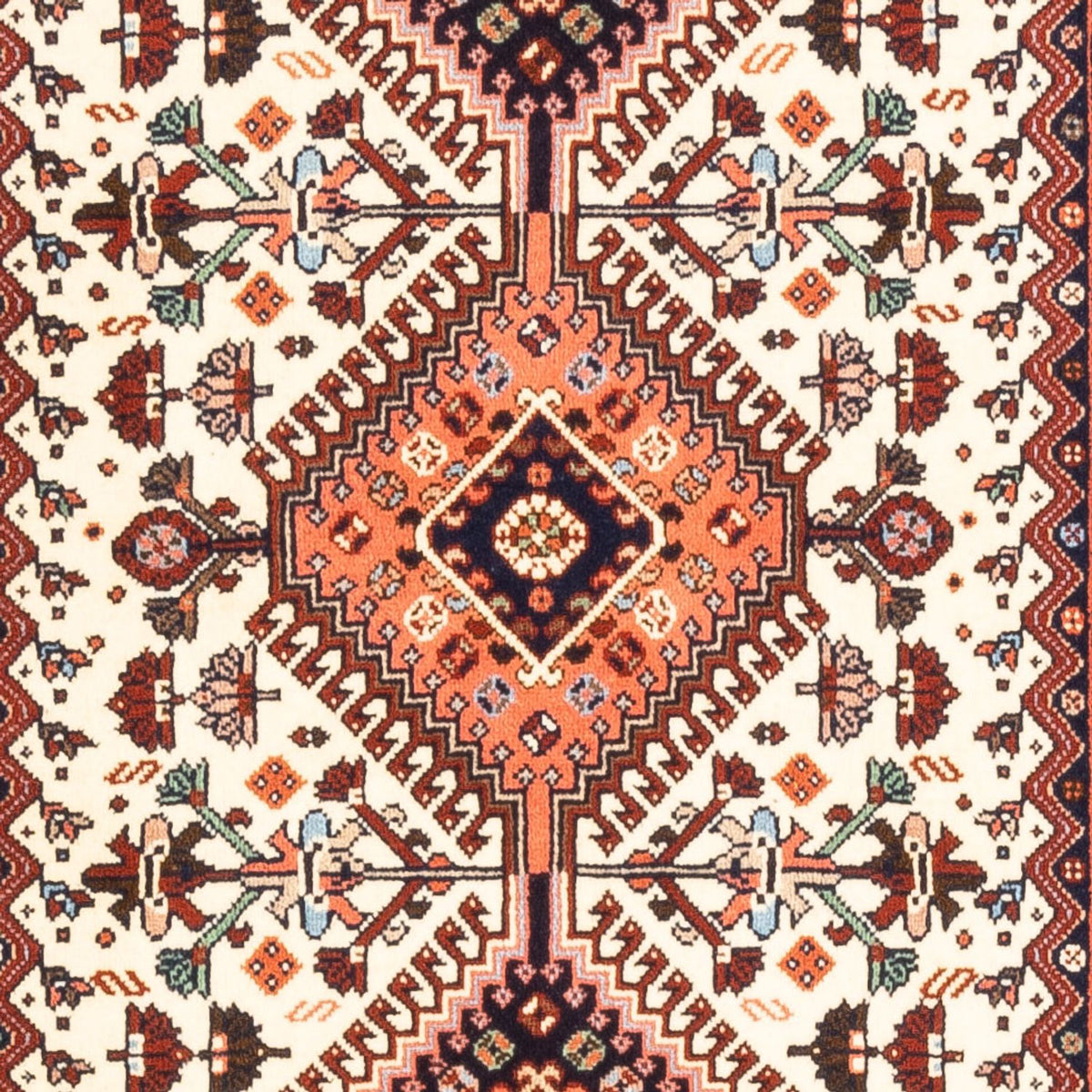 Alfombra de pasillo Alfombra persa - Nómada - 215 x 83 cm - crema