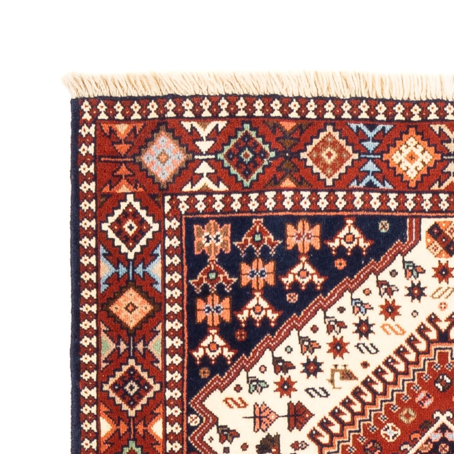 Alfombra de pasillo Alfombra persa - Nómada - 215 x 83 cm - crema
