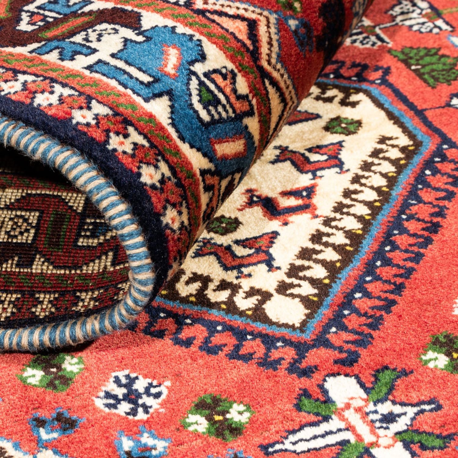 Alfombra persa - Nómada - 127 x 80 cm - rojo