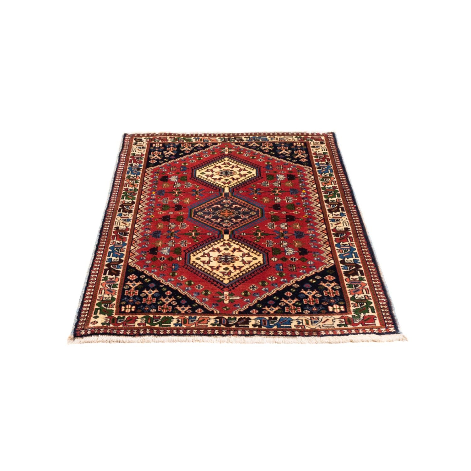 Alfombra persa - Nómada - 127 x 80 cm - rojo
