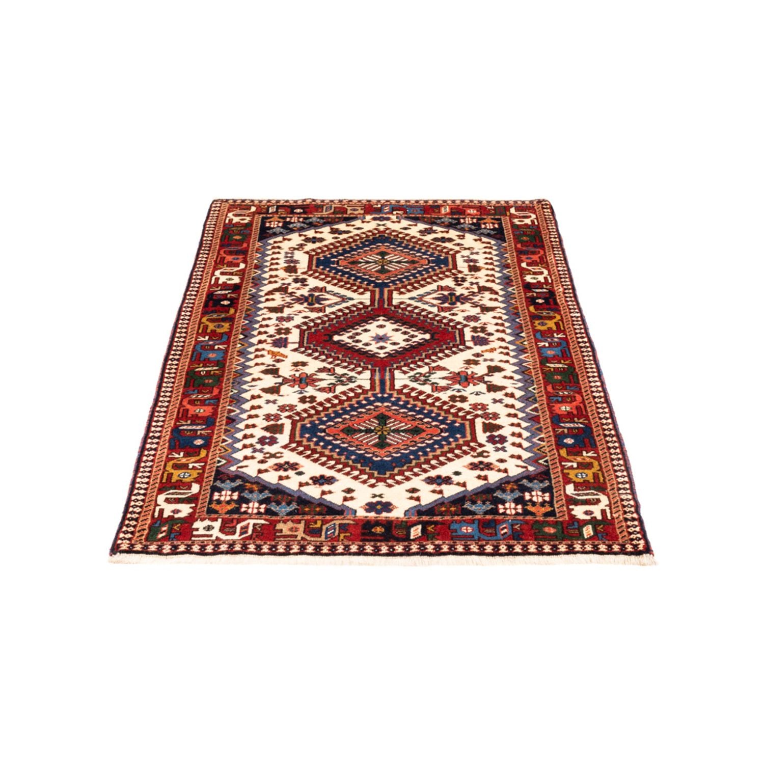 Alfombra persa - Nómada - 135 x 80 cm - crema