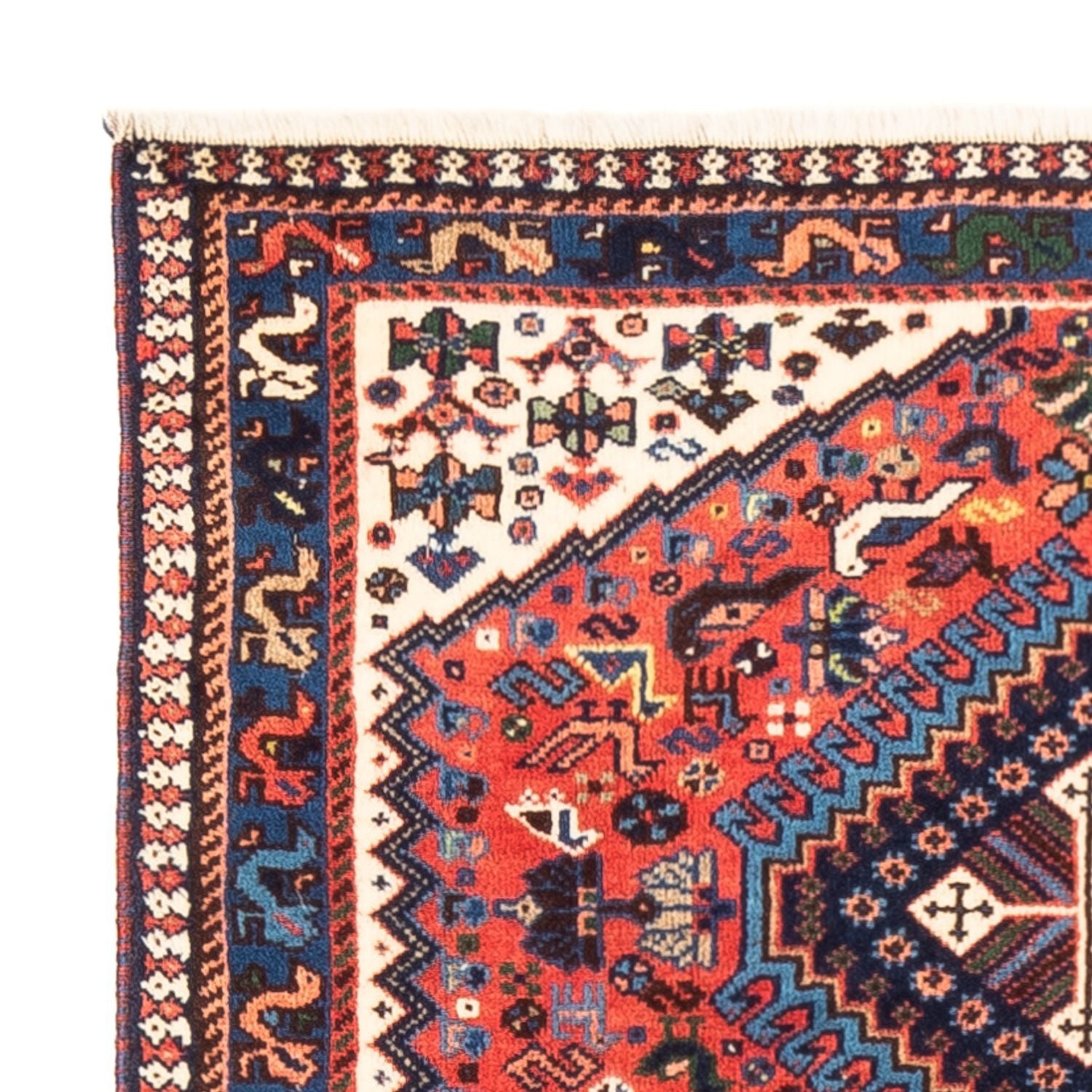 Alfombra persa - Nómada - 124 x 80 cm - rojo