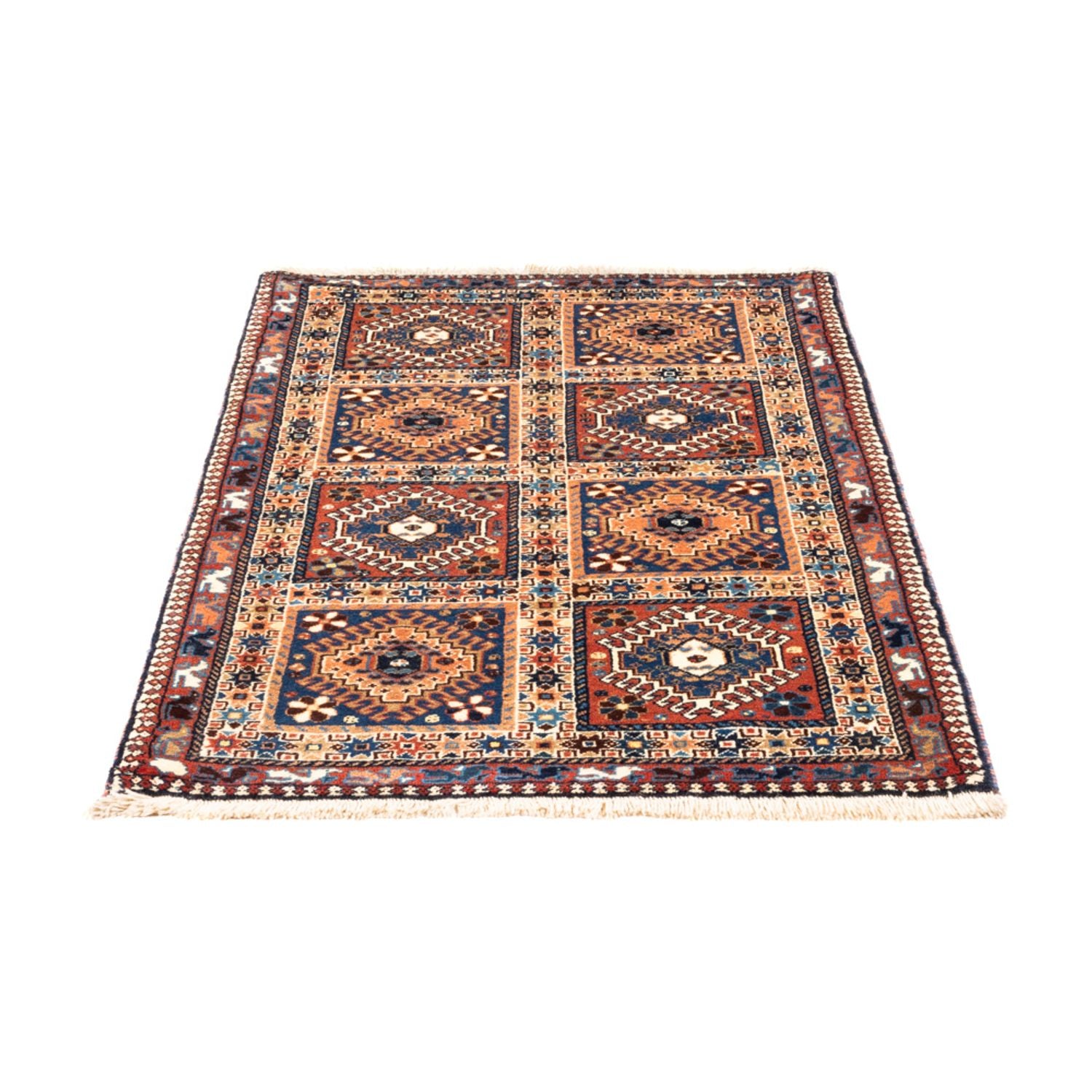 Alfombra persa - Nómada - 132 x 82 cm - multicolor