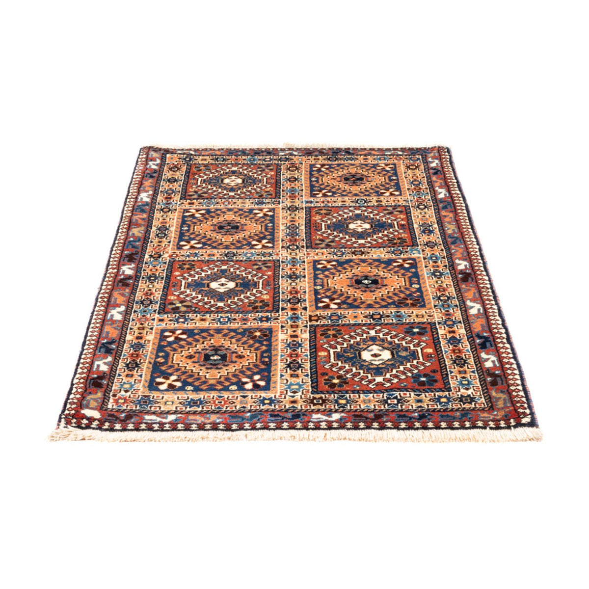 Alfombra persa - Nómada - 132 x 82 cm - multicolor