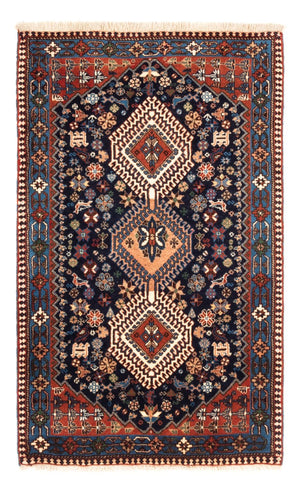 Alfombra persa - Nómada - 132 x 80 cm - azul oscuro