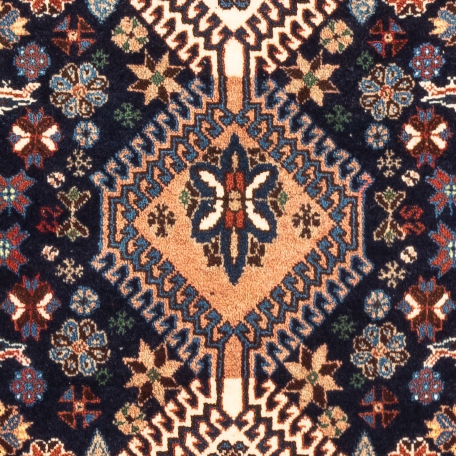 Alfombra persa - Nómada - 132 x 80 cm - azul oscuro