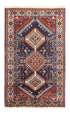 Alfombra persa - Nómada - 133 x 82 cm - azul oscuro