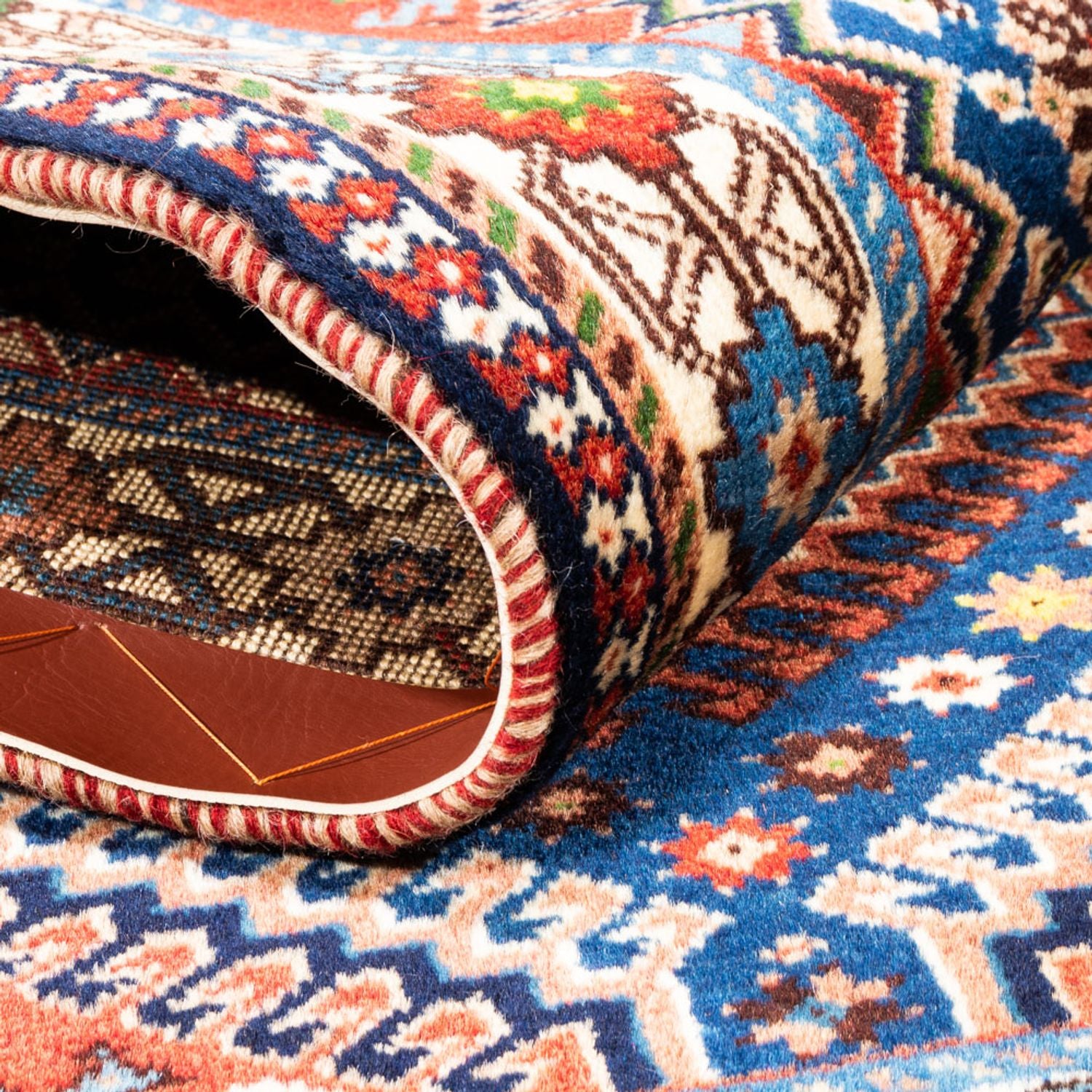 Alfombra persa - Nómada - 133 x 82 cm - azul oscuro