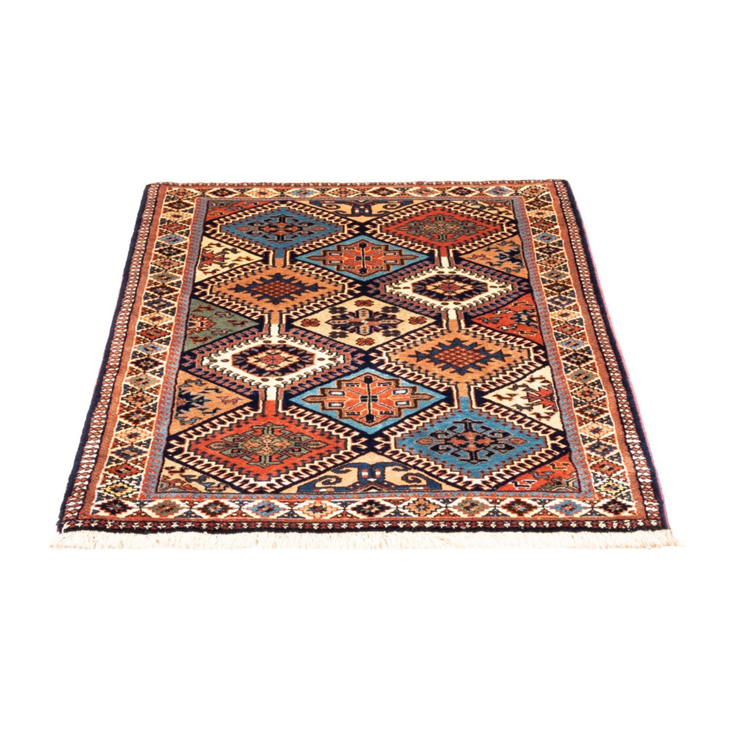 Alfombra persa - Nómada - 126 x 80 cm - multicolor