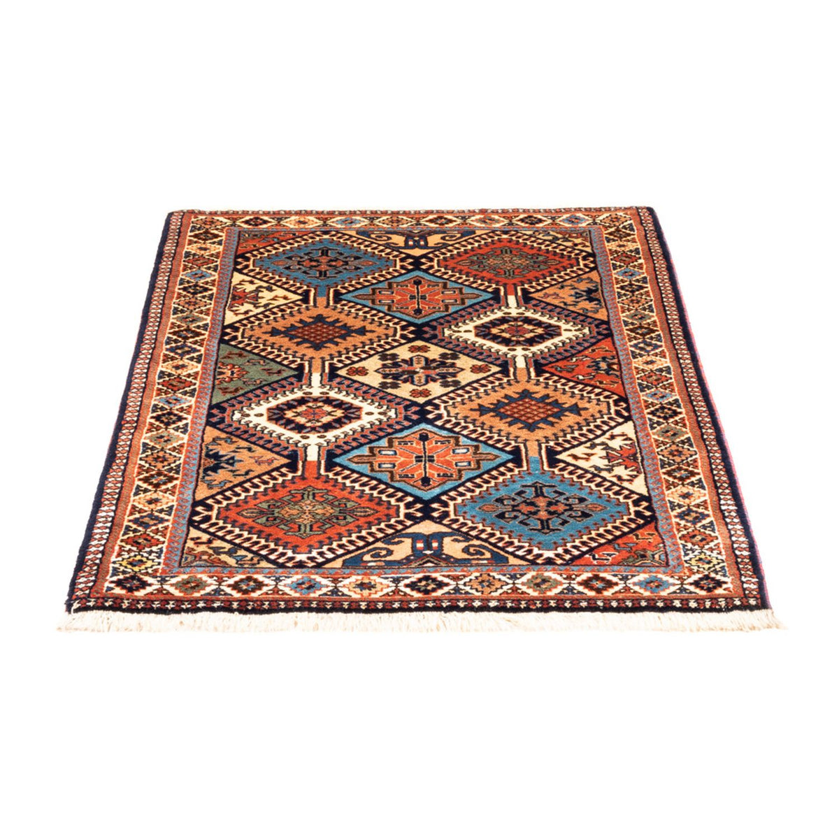 Alfombra persa - Nómada - 126 x 80 cm - multicolor