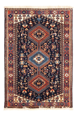 Alfombra persa - Nómada - 125 x 83 cm - azul oscuro