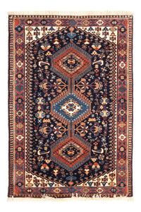 Alfombra persa - Nómada - 125 x 83 cm - azul oscuro