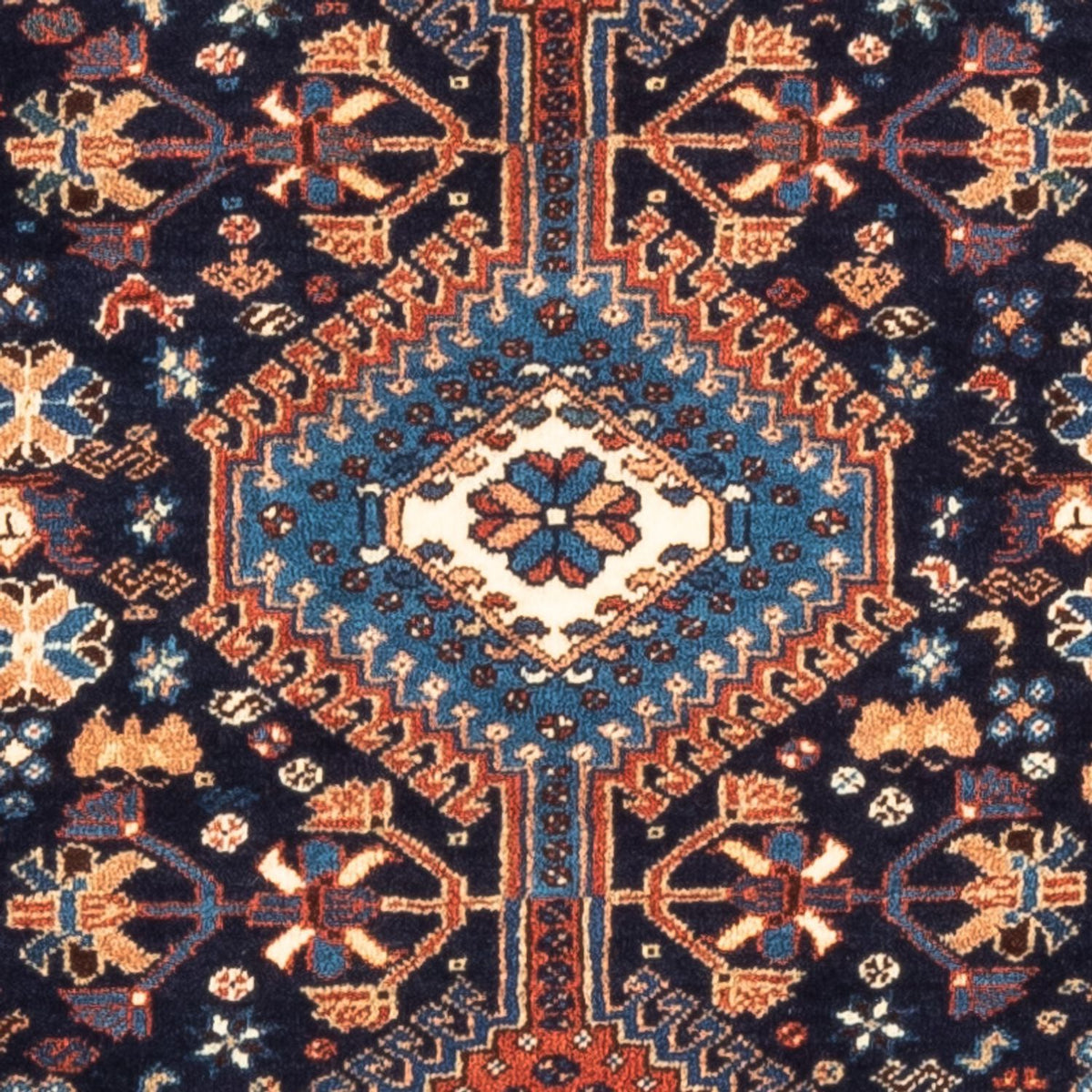 Alfombra persa - Nómada - 125 x 83 cm - azul oscuro