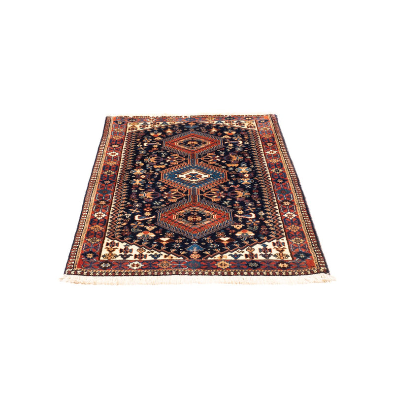 Alfombra persa - Nómada - 125 x 83 cm - azul oscuro