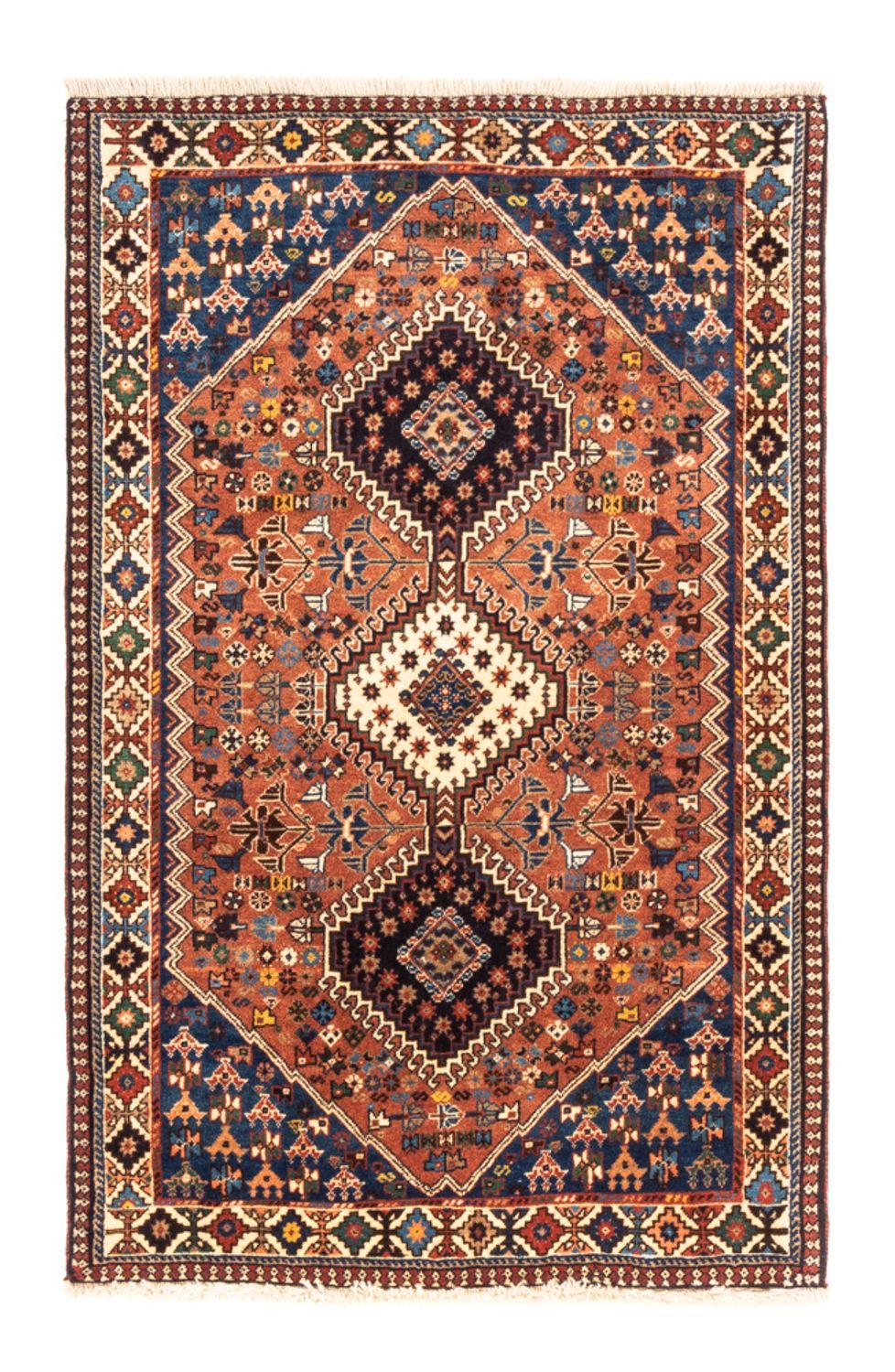 Alfombra persa - Nómada - 127 x 84 cm - rojo