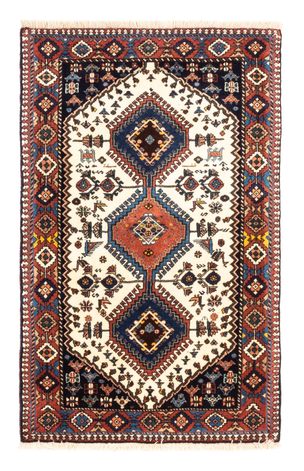 Alfombra persa - Nómada - 130 x 80 cm - crema