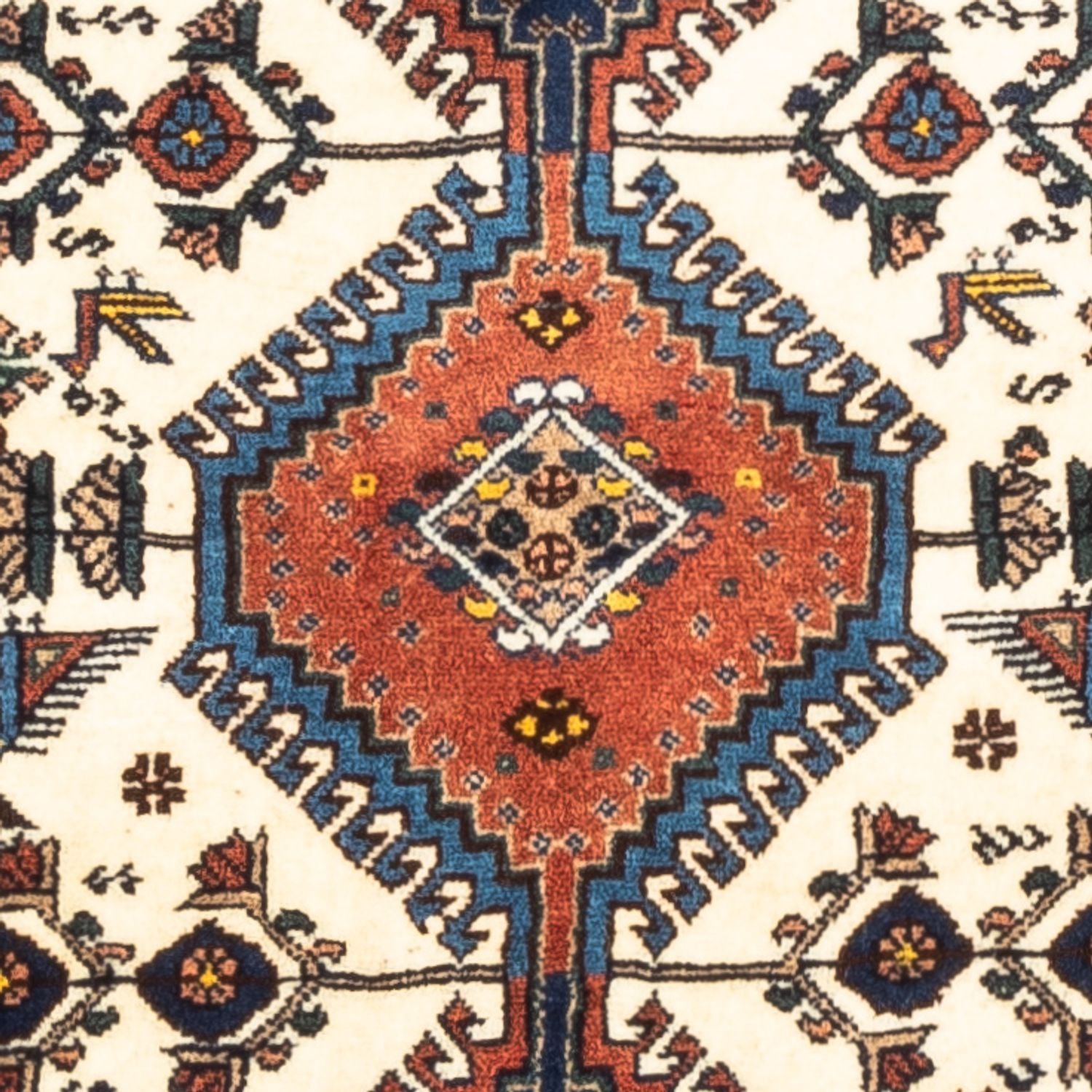 Alfombra persa - Nómada - 130 x 80 cm - crema