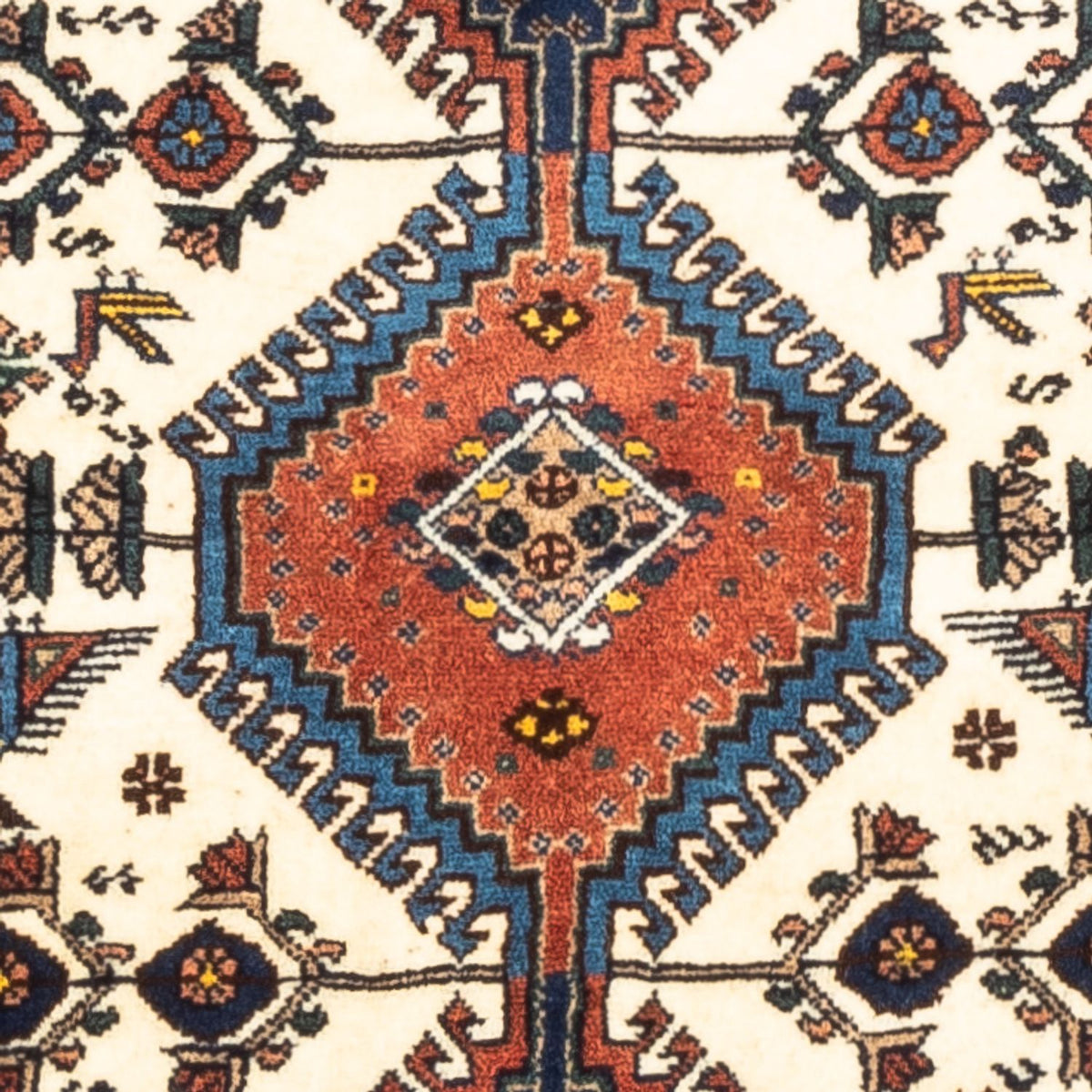 Alfombra persa - Nómada - 130 x 80 cm - crema