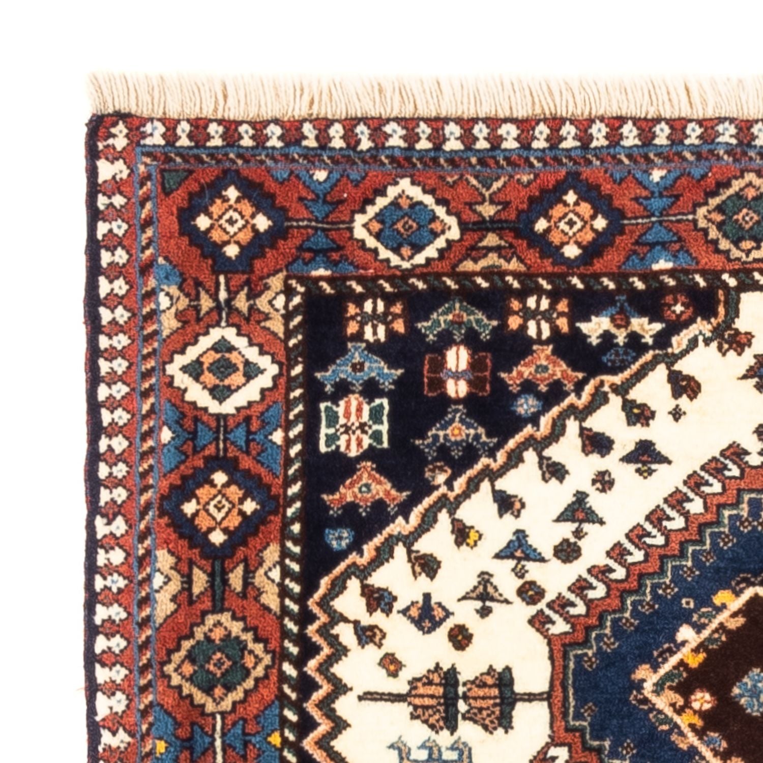 Alfombra persa - Nómada - 130 x 80 cm - crema