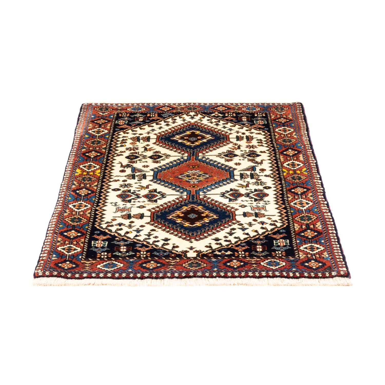 Alfombra persa - Nómada - 130 x 80 cm - crema
