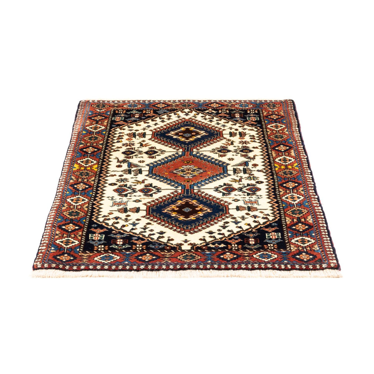 Alfombra persa - Nómada - 130 x 80 cm - crema