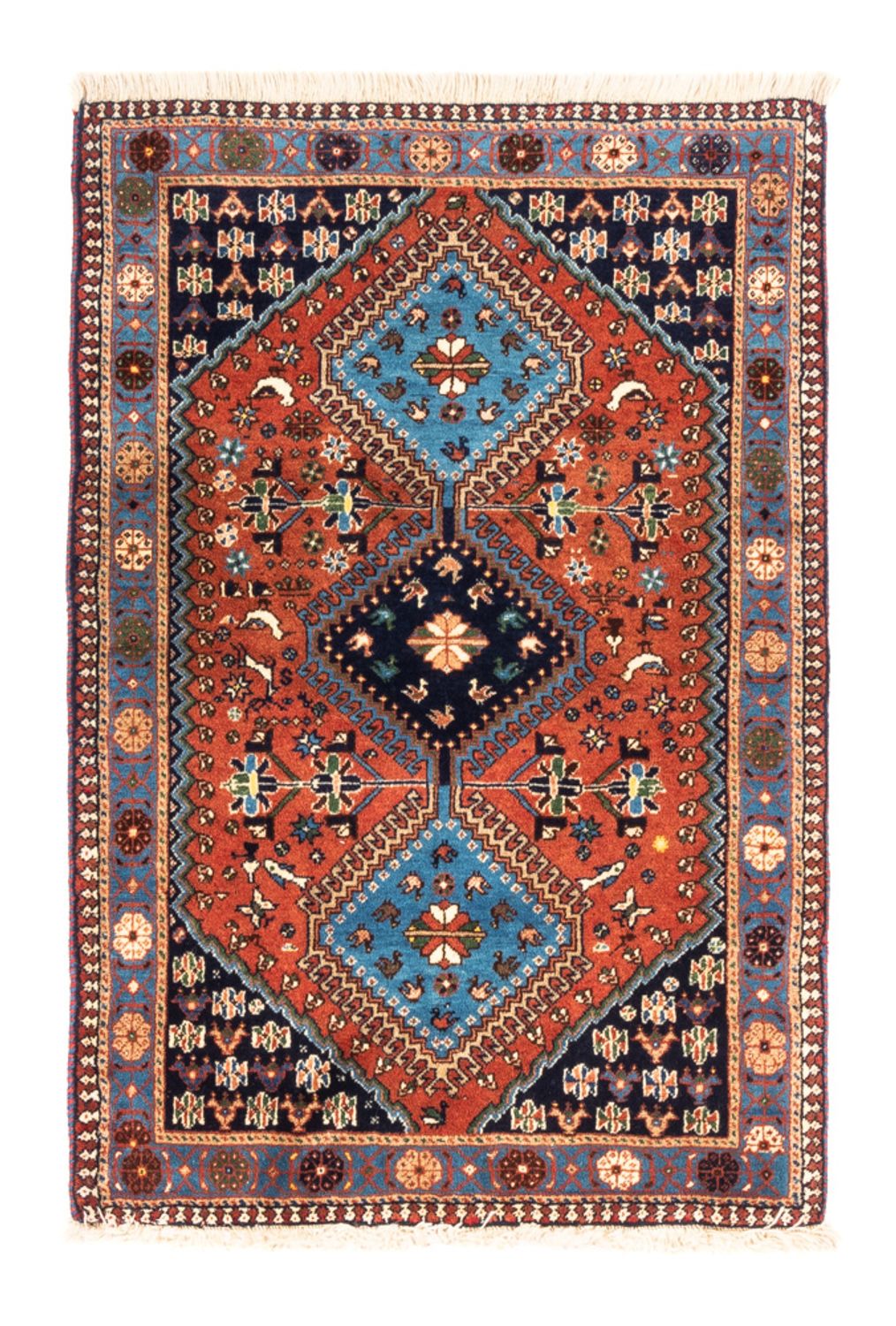 Alfombra persa - Nómada - 123 x 84 cm - rojo