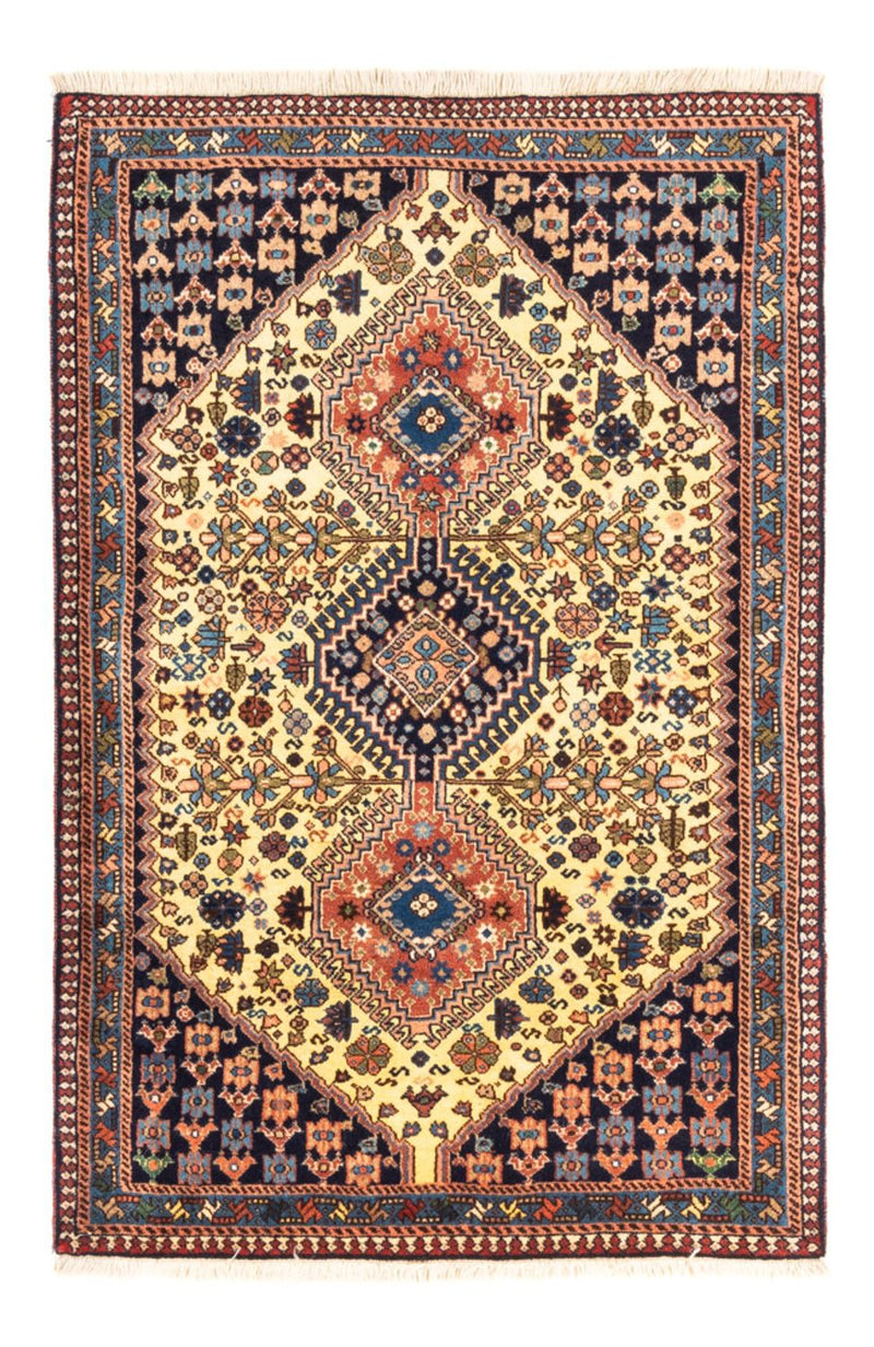 Alfombra persa - Nómada - 130 x 85 cm - amarillo
