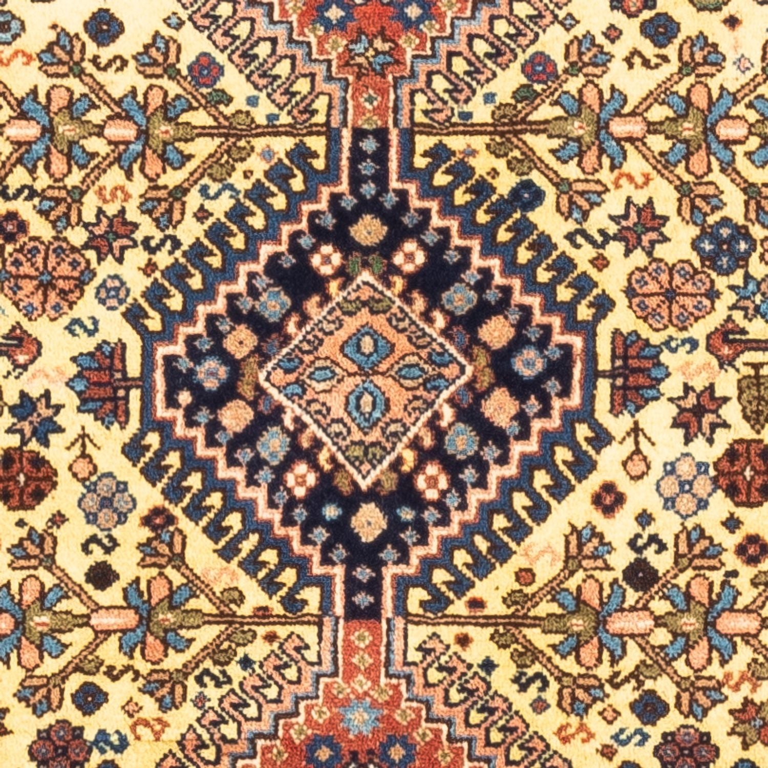 Alfombra persa - Nómada - 130 x 85 cm - amarillo