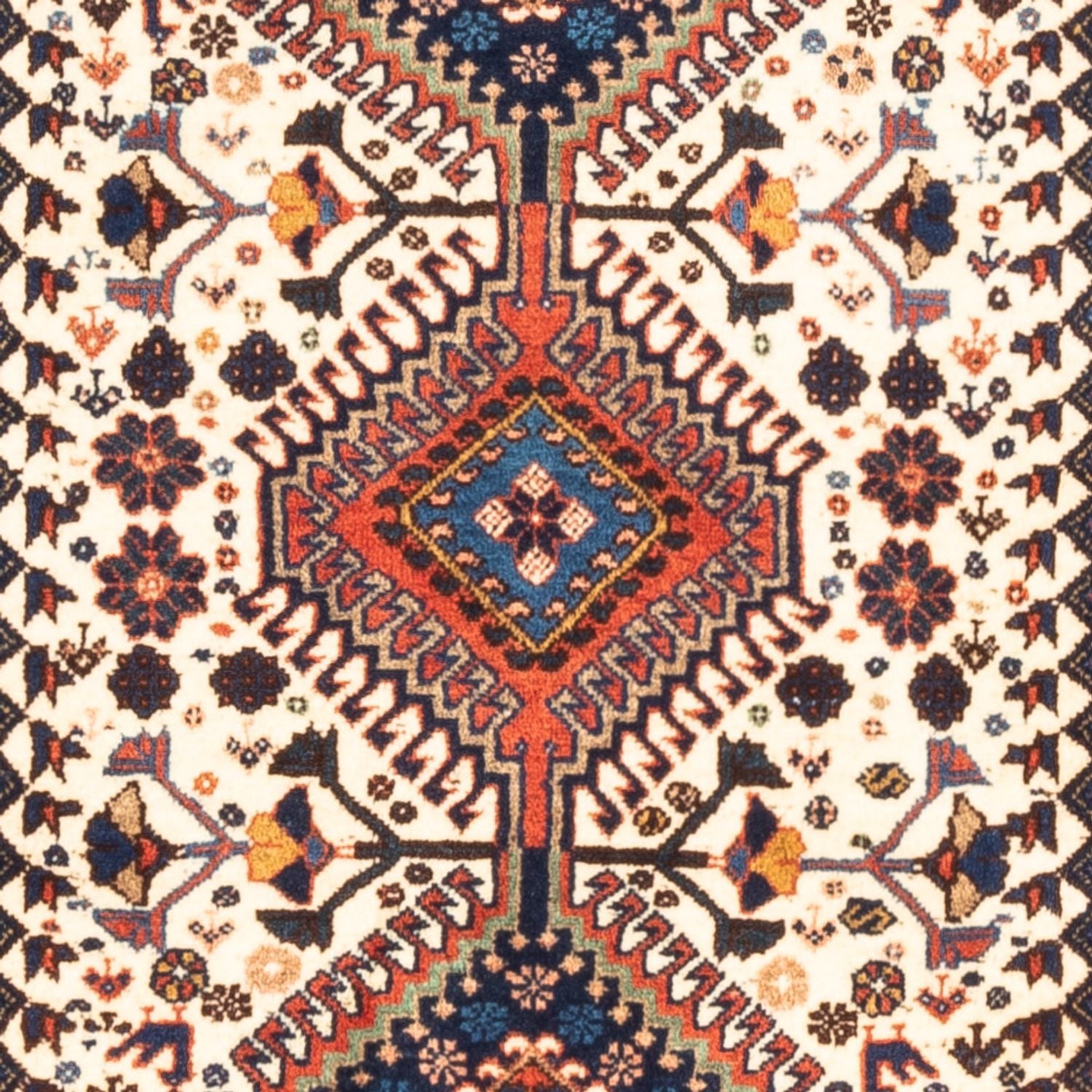 Alfombra persa - Nómada - 136 x 80 cm - crema
