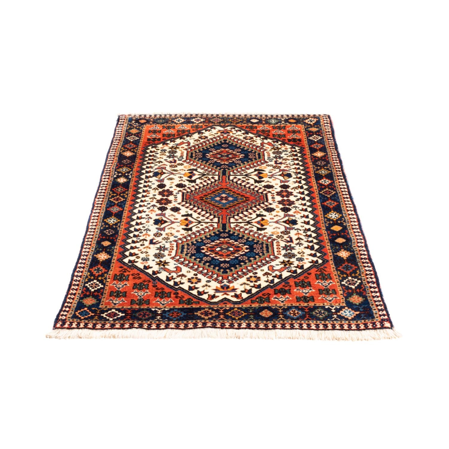 Alfombra persa - Nómada - 136 x 80 cm - crema