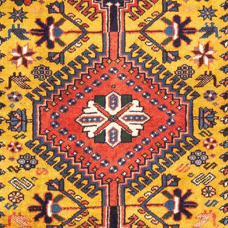 Alfombra persa - Nómada - 127 x 80 cm - amarillo