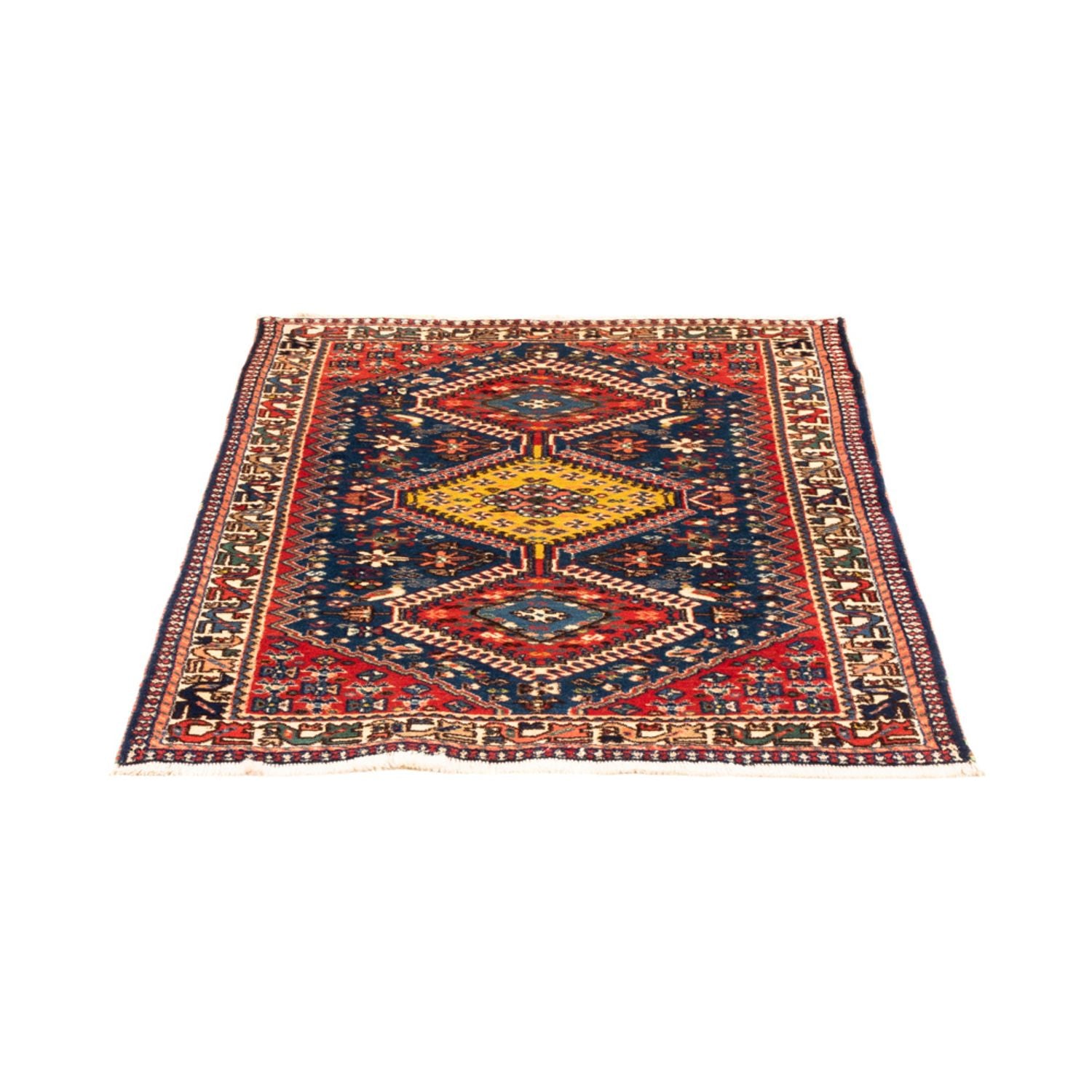 Alfombra persa - Nómada - 120 x 83 cm - azul oscuro