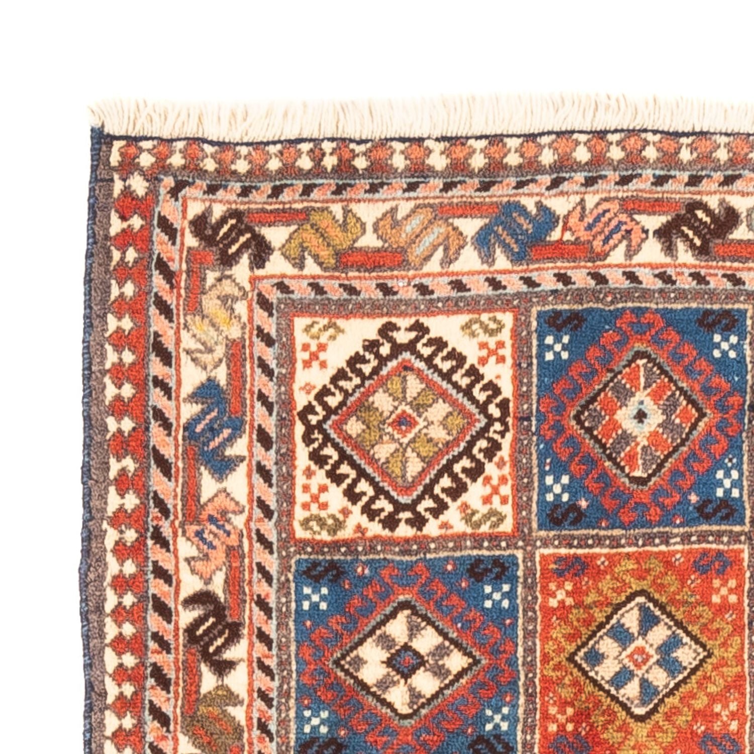 Alfombra persa - Nómada - 122 x 79 cm - multicolor