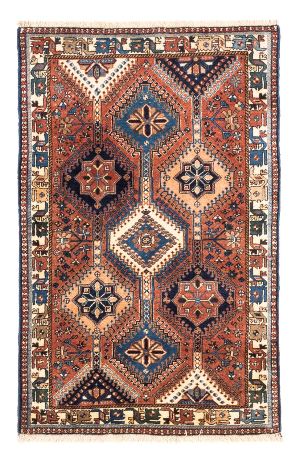 Alfombra persa - Nómada - 128 x 81 cm - rojo