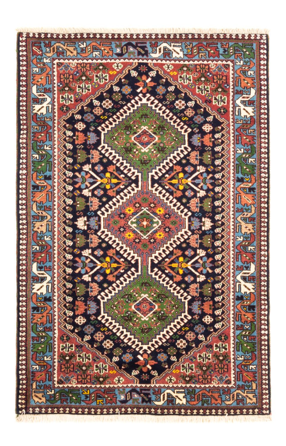 Alfombra persa - Nómada - 128 x 82 cm - verde
