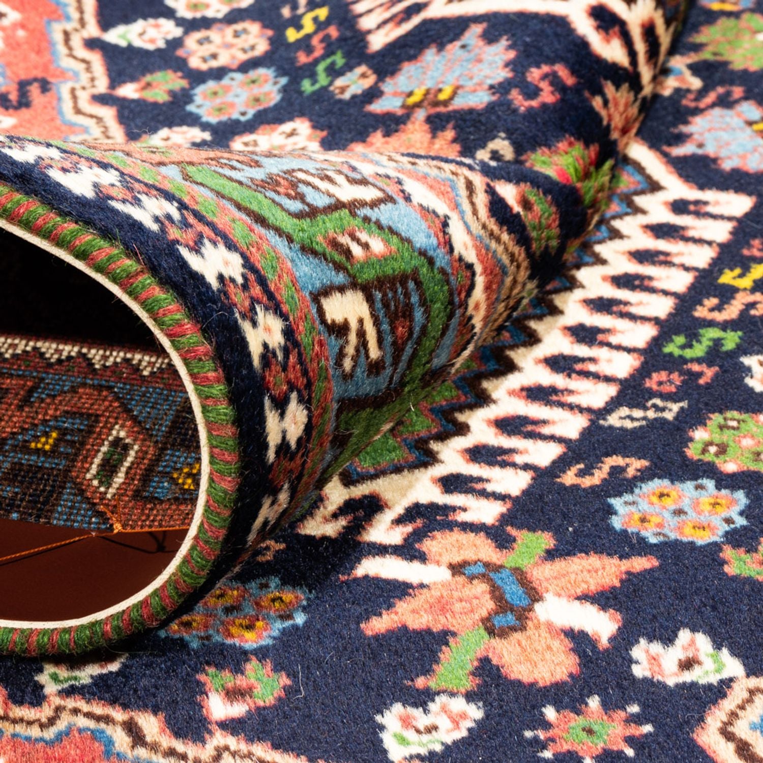 Alfombra persa - Nómada - 128 x 82 cm - verde