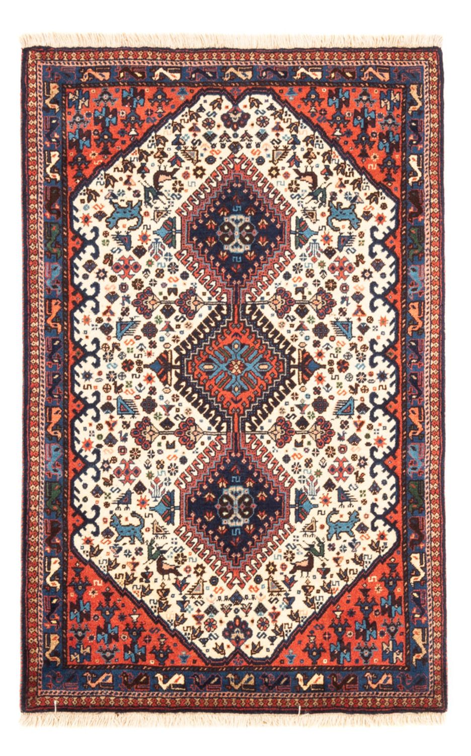 Alfombra persa - Nómada - 128 x 83 cm - crema