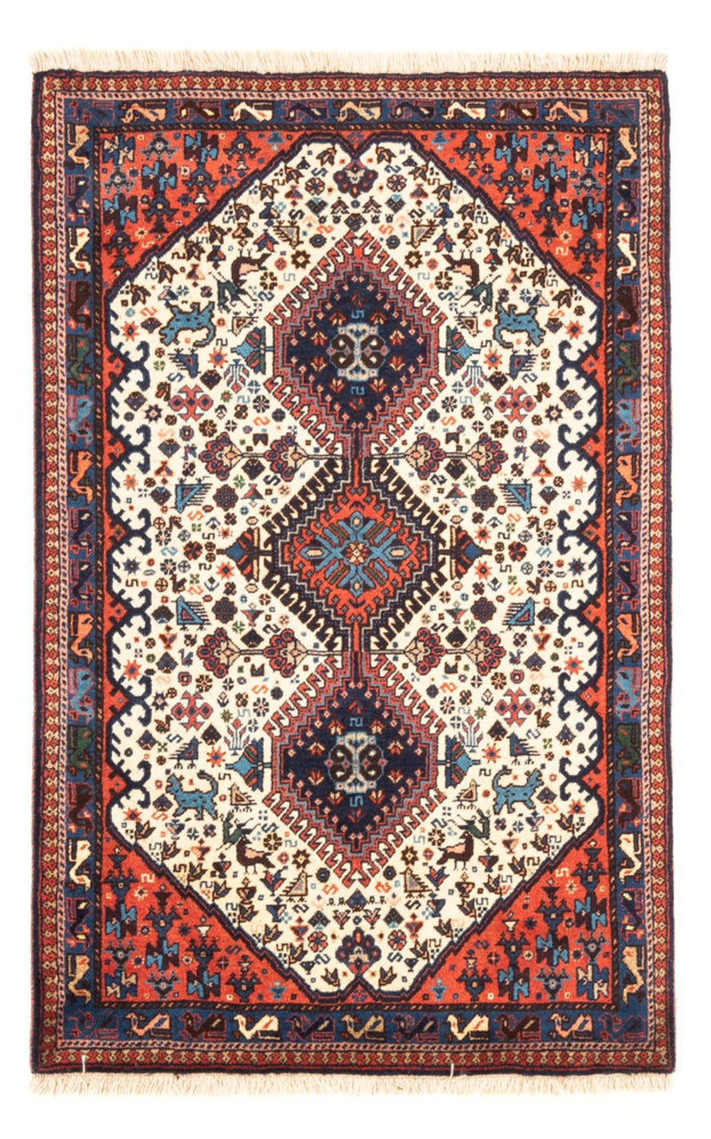 Alfombra persa - Nómada - 128 x 83 cm - crema