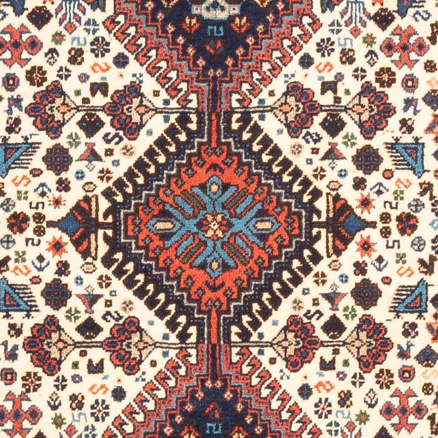 Alfombra persa - Nómada - 128 x 83 cm - crema