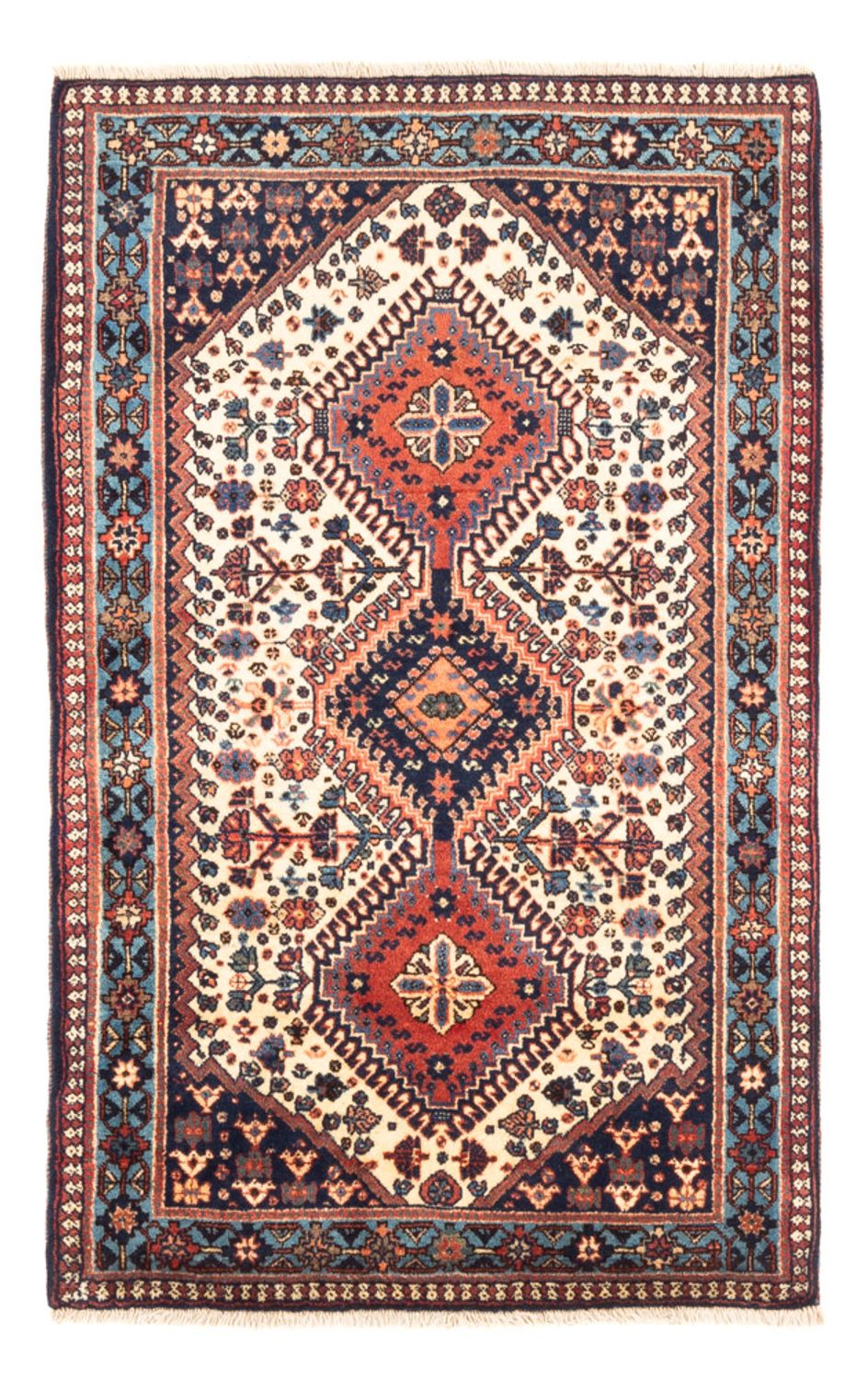 Alfombra persa - Nómada - 128 x 82 cm - crema