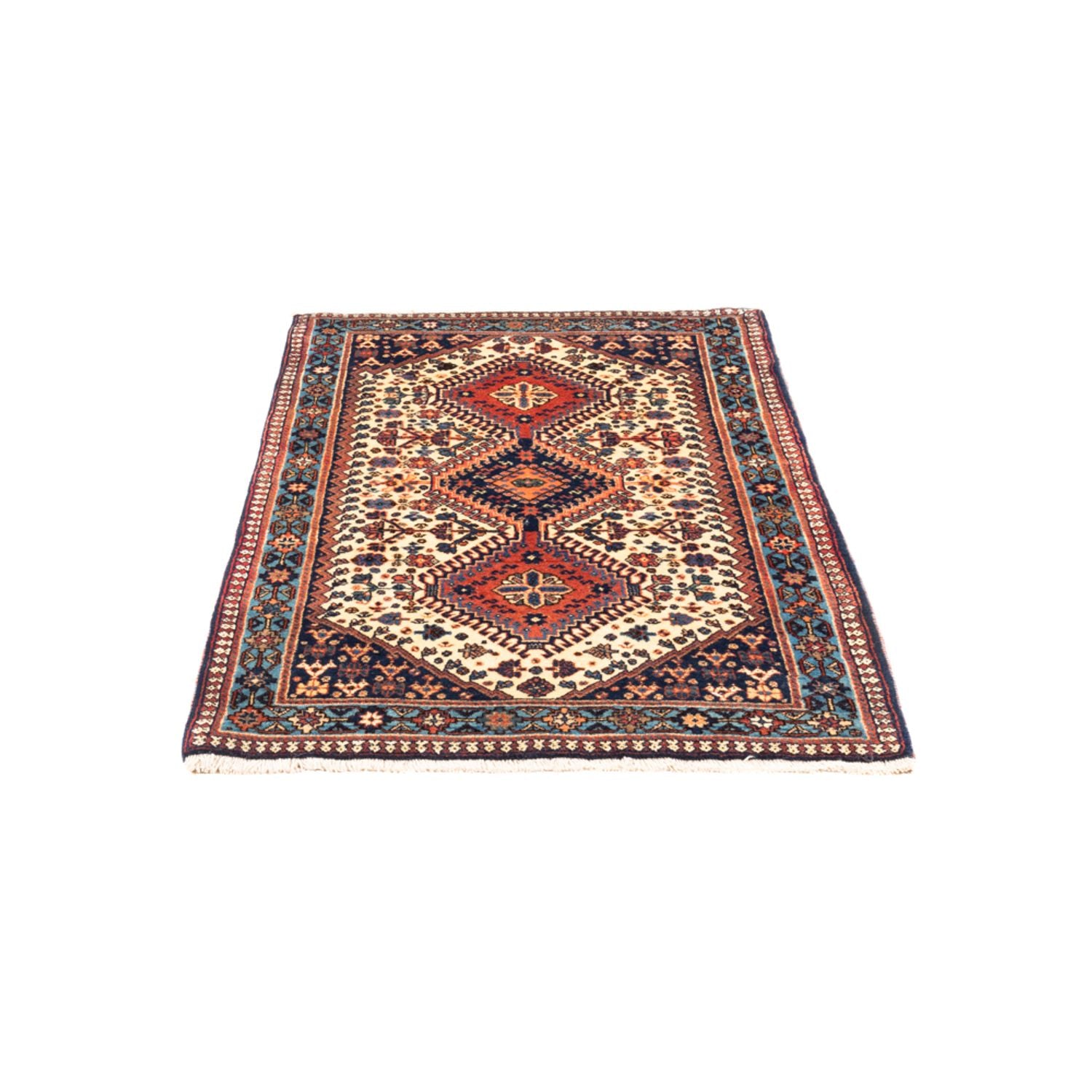 Alfombra persa - Nómada - 128 x 82 cm - crema