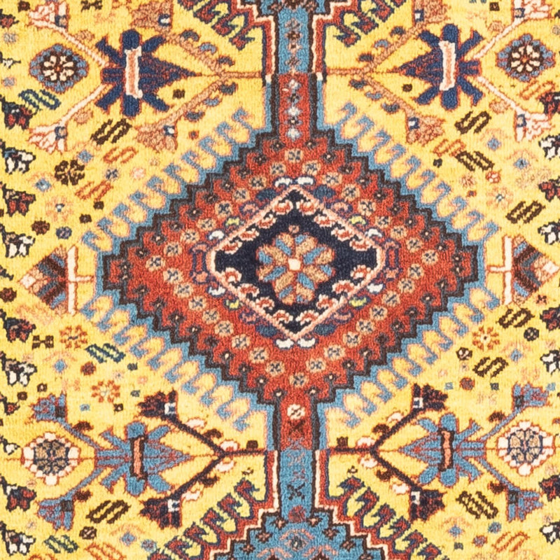 Alfombra persa - Nómada - 126 x 80 cm - amarillo