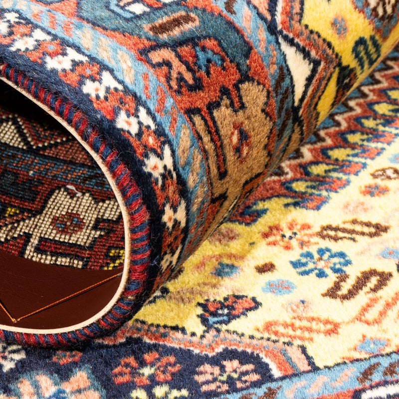 Alfombra persa - Nómada - 126 x 80 cm - amarillo